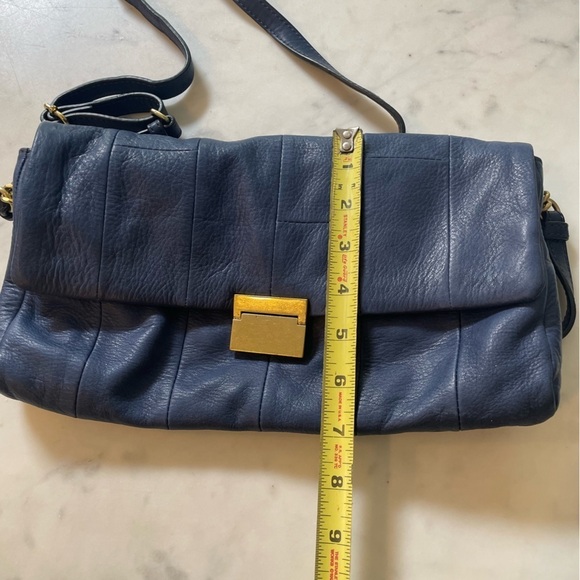 J Crew Margate Blue Leather Crossbody Bag - Picture 6 of 12